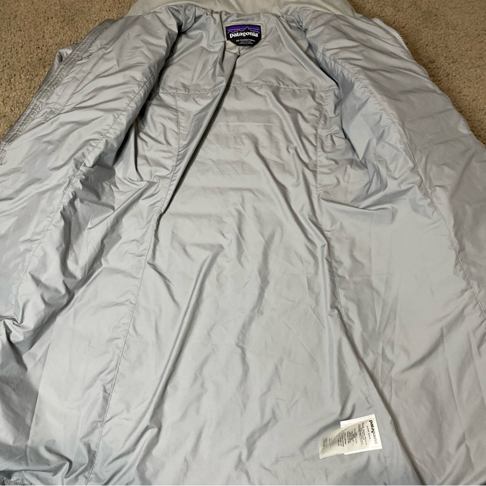 PATAGONIA Women’s XS X Small Radalie Parka Long Insulated Puffer Jacket Silver - Picture 4 of 6